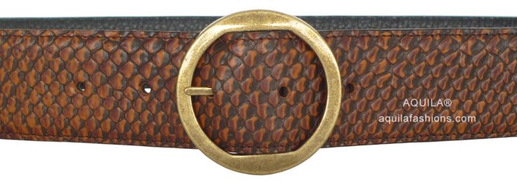 snakeskin leather belt